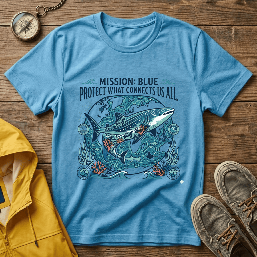 T-Shirt — Mission: Blue “Protect What Connects Us All” Ocean Conservation Tee