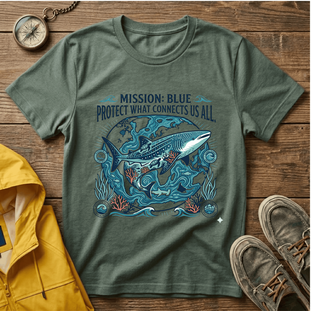 T-Shirt — Mission: Blue “Protect What Connects Us All” Ocean Conservation Tee