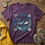 Shark Graphic T-Shirt — "Blue Current" Ocean Conservation Tee