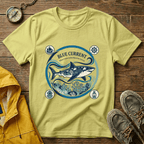 Shark Graphic T-Shirt — "Blue Current" Ocean Conservation Tee