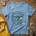 Shark Graphic T-Shirt — "Blue Current" Ocean Conservation Tee