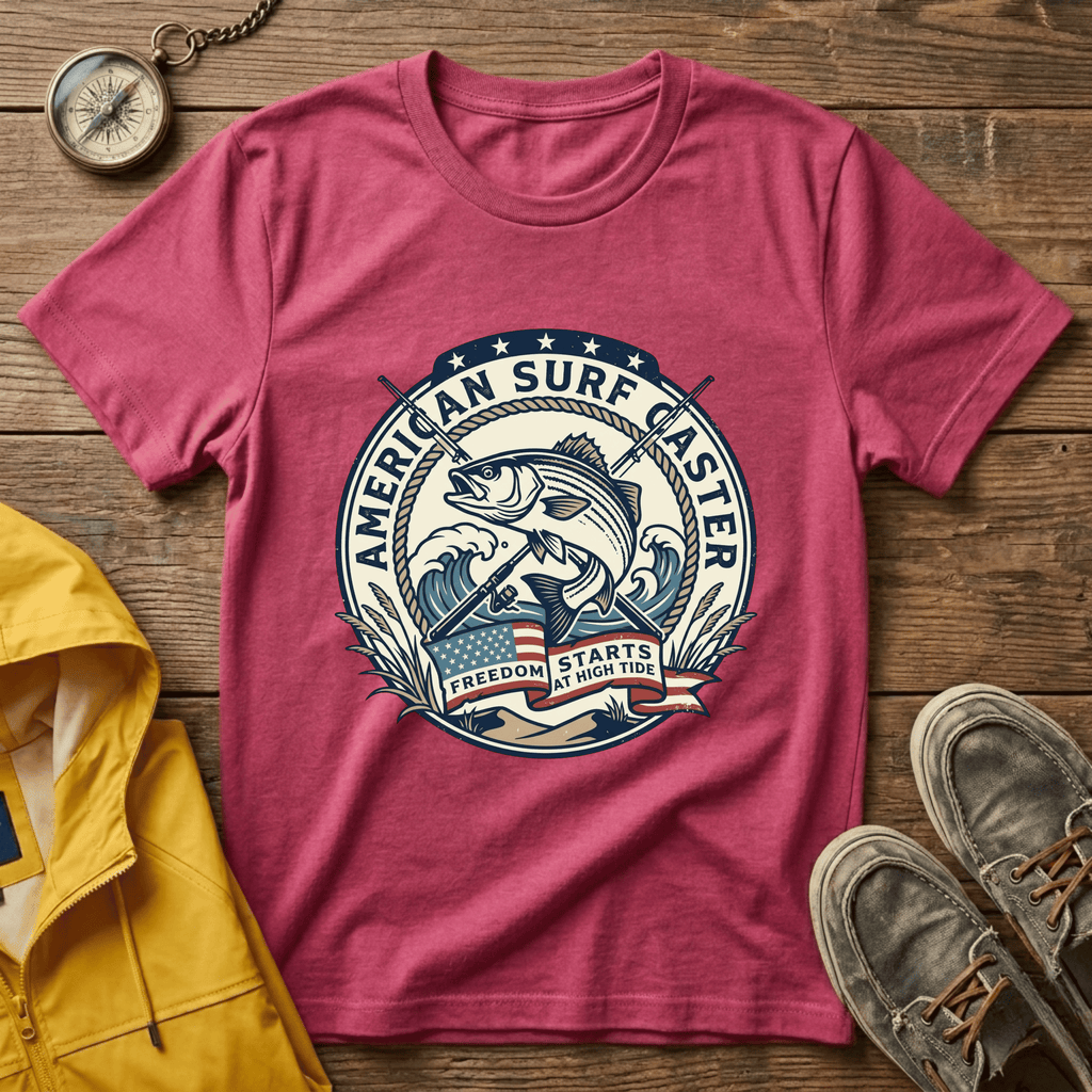 Surf Caster T‑Shirt — American Surf Fishing Graphic Tee