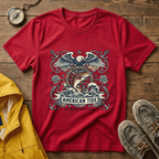 American Tide Eagle T‑Shirt — Vintage Nautical Patriotic Graphic