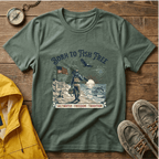 Born to Fish Free T-Shirt — Patriotic Saltwater Fishing Tee