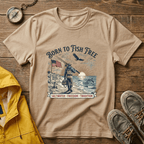 Born to Fish Free T-Shirt — Patriotic Saltwater Fishing Tee