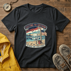 Casting for Freedom T-Shirt — Vintage Surf & Fishing Beach Tee