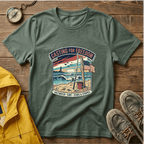 Casting for Freedom T-Shirt — Vintage Surf & Fishing Beach Tee