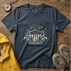 Patriotic Shield T-Shirt — "Freedom Runs Deep" American Eagle Tee