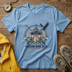 Patriotic Shield T-Shirt — "Freedom Runs Deep" American Eagle Tee