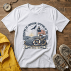 Coast Guard T-Shirt — "Guardians of Freedom, Keepers of the Coast" Vintage Lighthouse Tee