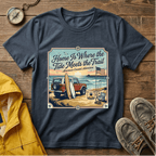 Home Is Where the Tide Meets the Trail Vintage Coastal T-Shirt