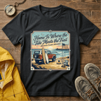 Home Is Where the Tide Meets the Trail Vintage Coastal T-Shirt