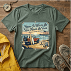 Home Is Where the Tide Meets the Trail Vintage Coastal T-Shirt