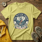 Fishing T‑Shirt — "One Nation Under Blue Water" Patriotic Angler Tee