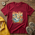 Ride Free Surf T-Shirt — Vintage Beach Palm Tree Graphic