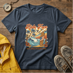 Ride Free Surf T-Shirt — Vintage Beach Palm Tree Graphic