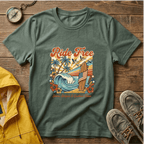 Ride Free Surf T-Shirt — Vintage Beach Palm Tree Graphic