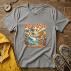 Ride Free Surf T-Shirt — Vintage Beach Palm Tree Graphic