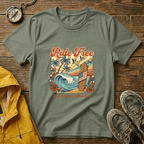 Ride Free Surf T-Shirt — Vintage Beach Palm Tree Graphic