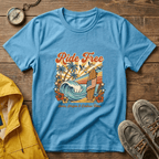 Ride Free Surf T-Shirt — Vintage Beach Palm Tree Graphic