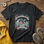 Saltwater Runs in My Blood Tee — Patriotic Sea Turtle Graphic T-Shirt