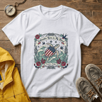Saltwater Runs in My Blood Tee — Patriotic Sea Turtle Graphic T-Shirt