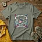 Saltwater Runs in My Blood Tee — Patriotic Sea Turtle Graphic T-Shirt
