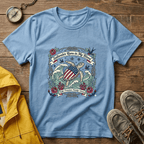 Saltwater Runs in My Blood Tee — Patriotic Sea Turtle Graphic T-Shirt