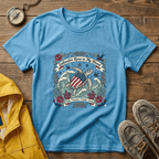 Saltwater Runs in My Blood Tee — Patriotic Sea Turtle Graphic T-Shirt