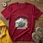 Stars, Stripes & Tight Lines Fishing T-Shirt — Patriotic Ocean Angler Tee