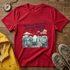 The Ocean Raised Me, America Made Me T-Shirt – Patriotic Coastal Crew Tee