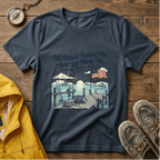 The Ocean Raised Me, America Made Me T-Shirt – Patriotic Coastal Crew Tee