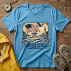 Patriotic Lighthouse T-Shirt — "United by the Sea, Protected by the Brave"