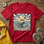 Freedom Has a Shoreline T-Shirt — Patriotic Beach Vintage Sunset Tee