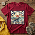Freedom Has a Shoreline T-Shirt — Patriotic Beach Vintage Sunset Tee