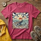 Freedom Has a Shoreline T-Shirt — Patriotic Beach Vintage Sunset Tee