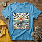 Freedom Has a Shoreline T-Shirt — Patriotic Beach Vintage Sunset Tee