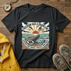 Freedom Has a Shoreline T-Shirt — Patriotic Beach Vintage Sunset Tee