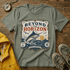 Beyond the Horizon T-Shirt — Vintage Nautical Marlin Graphic Tee