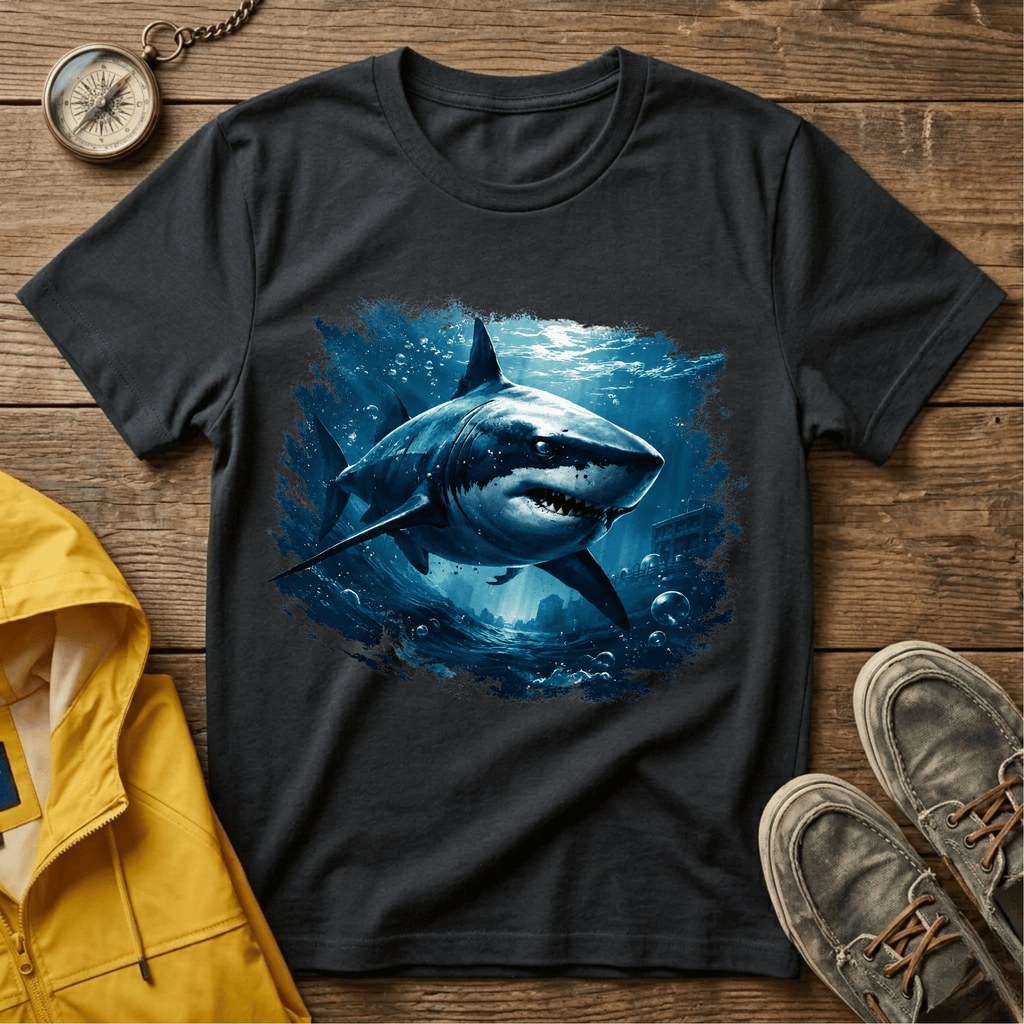 Shark Graphic T-Shirt — Ocean Predator Illustration Tee
