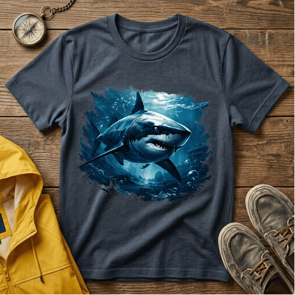 Shark Graphic T-Shirt — Ocean Predator Illustration Tee