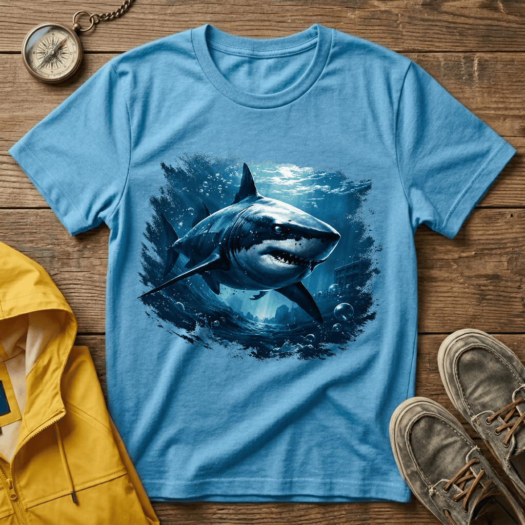 Shark Graphic T-Shirt — Ocean Predator Illustration Tee