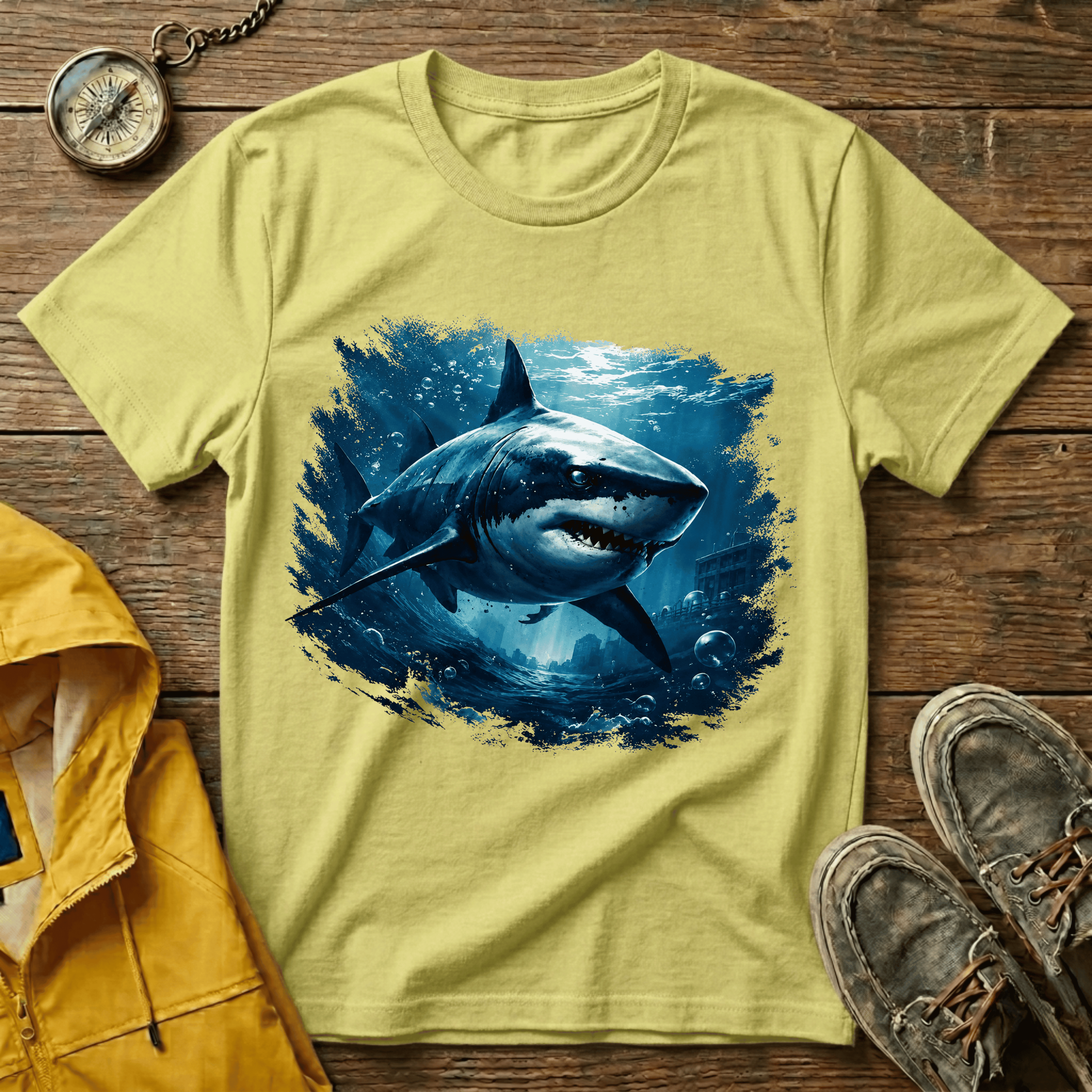 Shark Graphic T-Shirt — Ocean Predator Illustration Tee