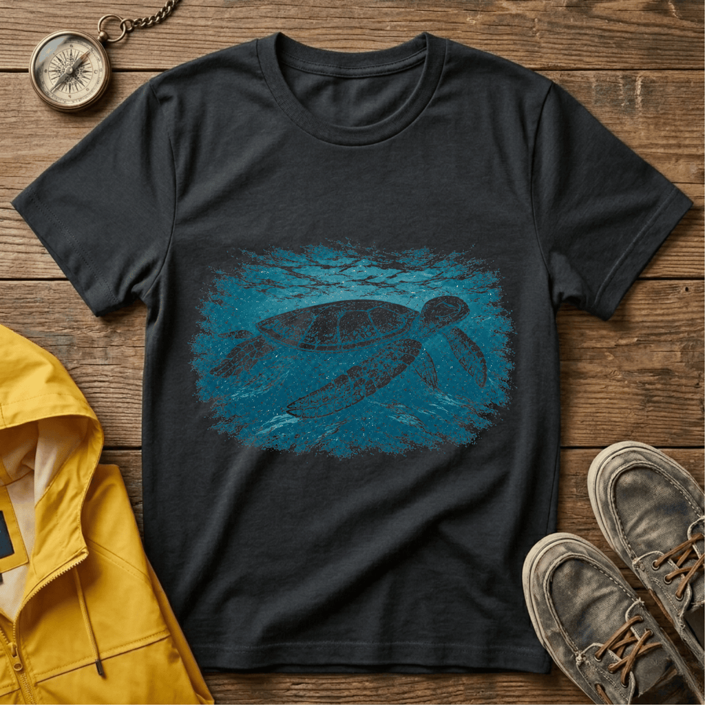 Sea Turtle Graphic T‑Shirt — Vintage Ocean Conservation Tee