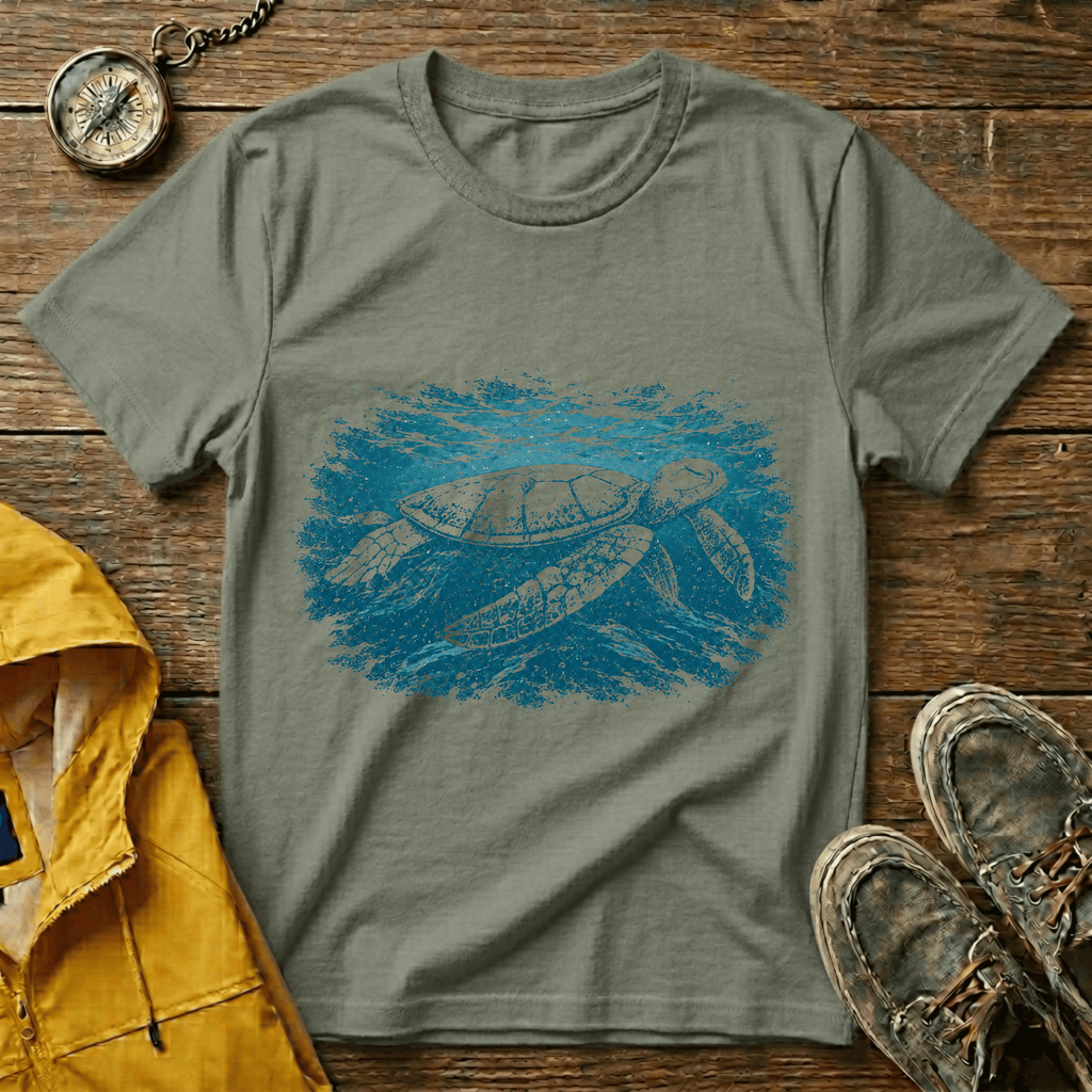 Sea Turtle Graphic T‑Shirt — Vintage Ocean Conservation Tee