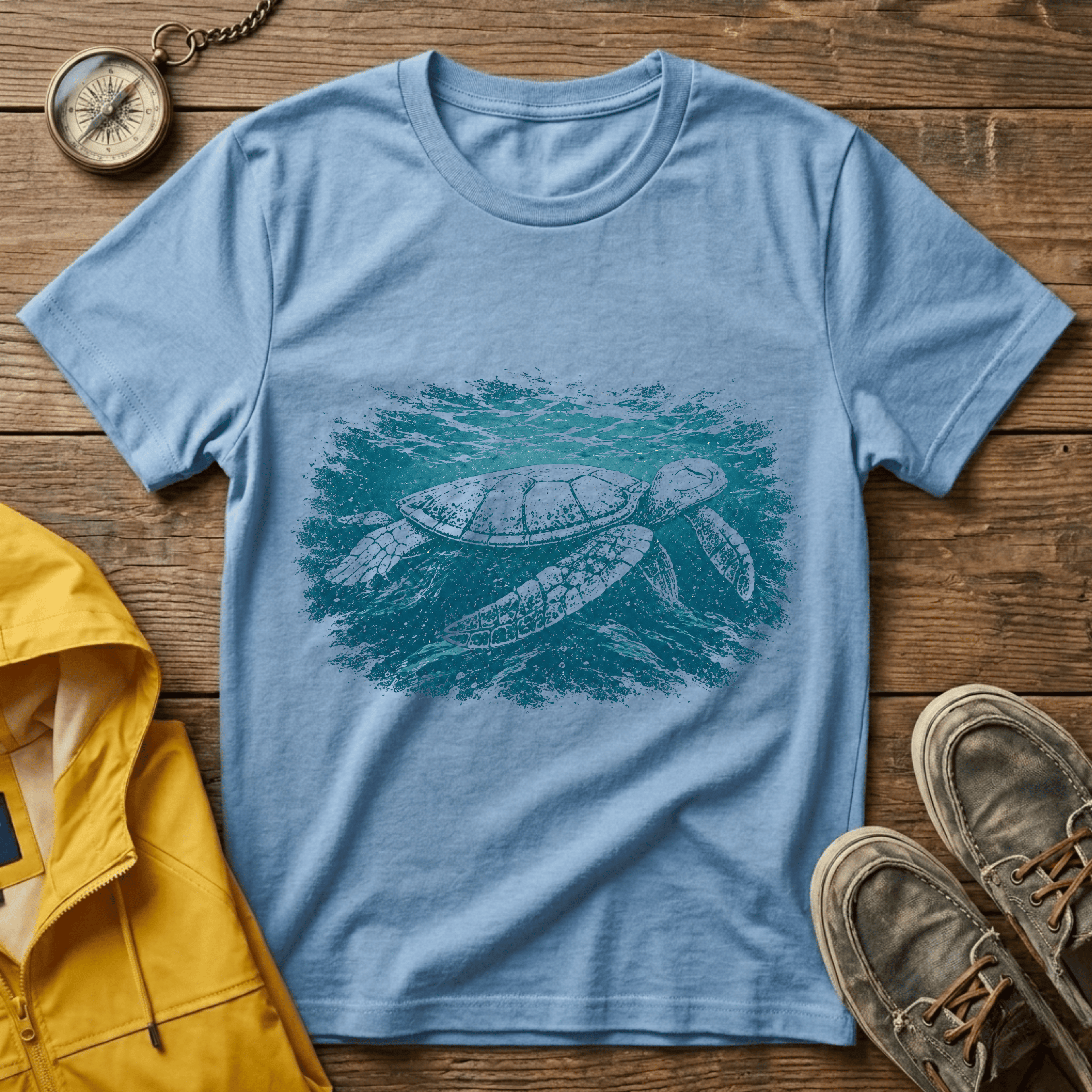 Sea Turtle Graphic T‑Shirt — Vintage Ocean Conservation Tee