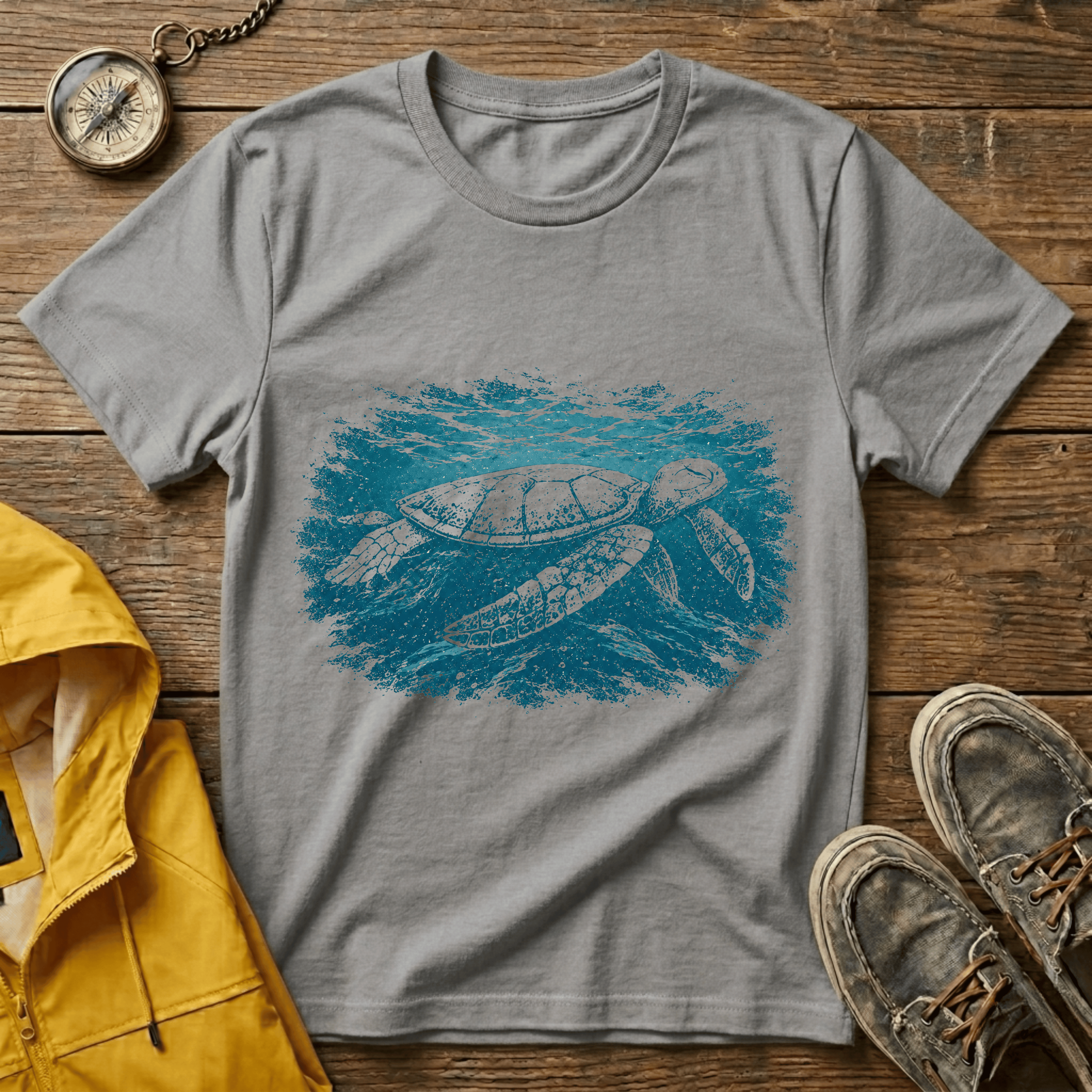 Sea Turtle Graphic T‑Shirt — Vintage Ocean Conservation Tee