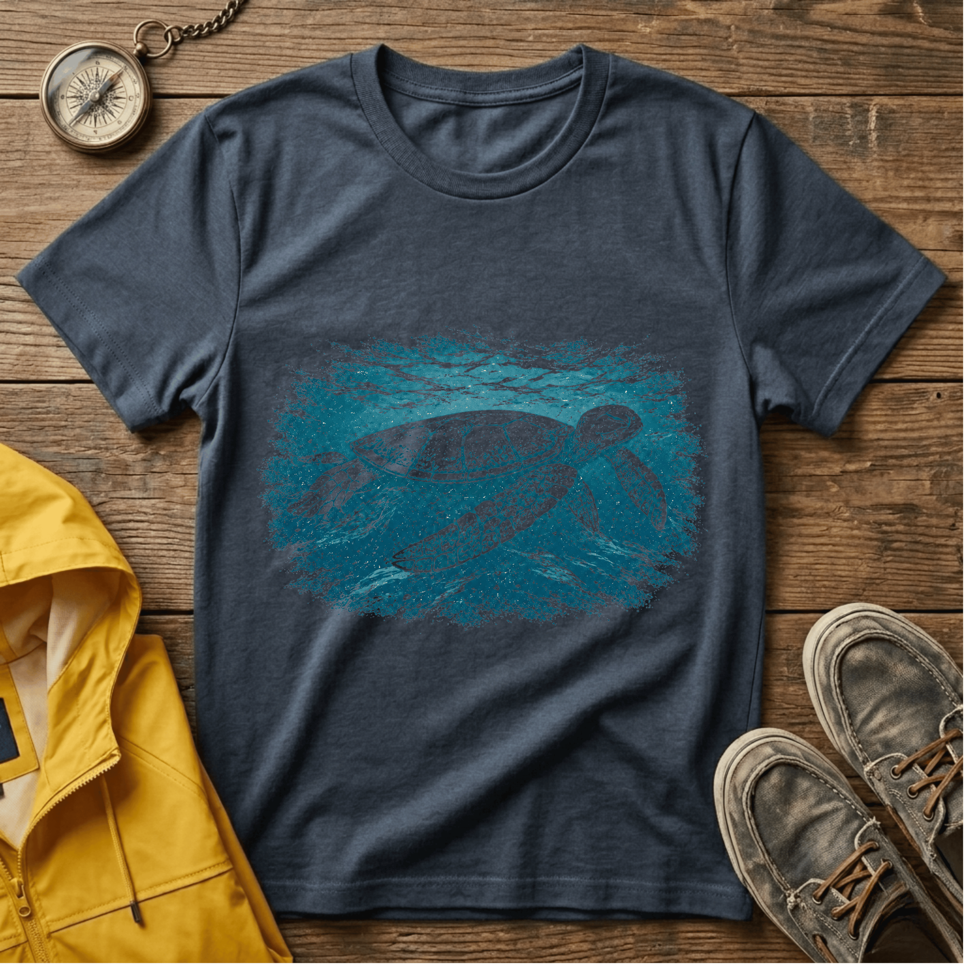 Sea Turtle Graphic T‑Shirt — Vintage Ocean Conservation Tee
