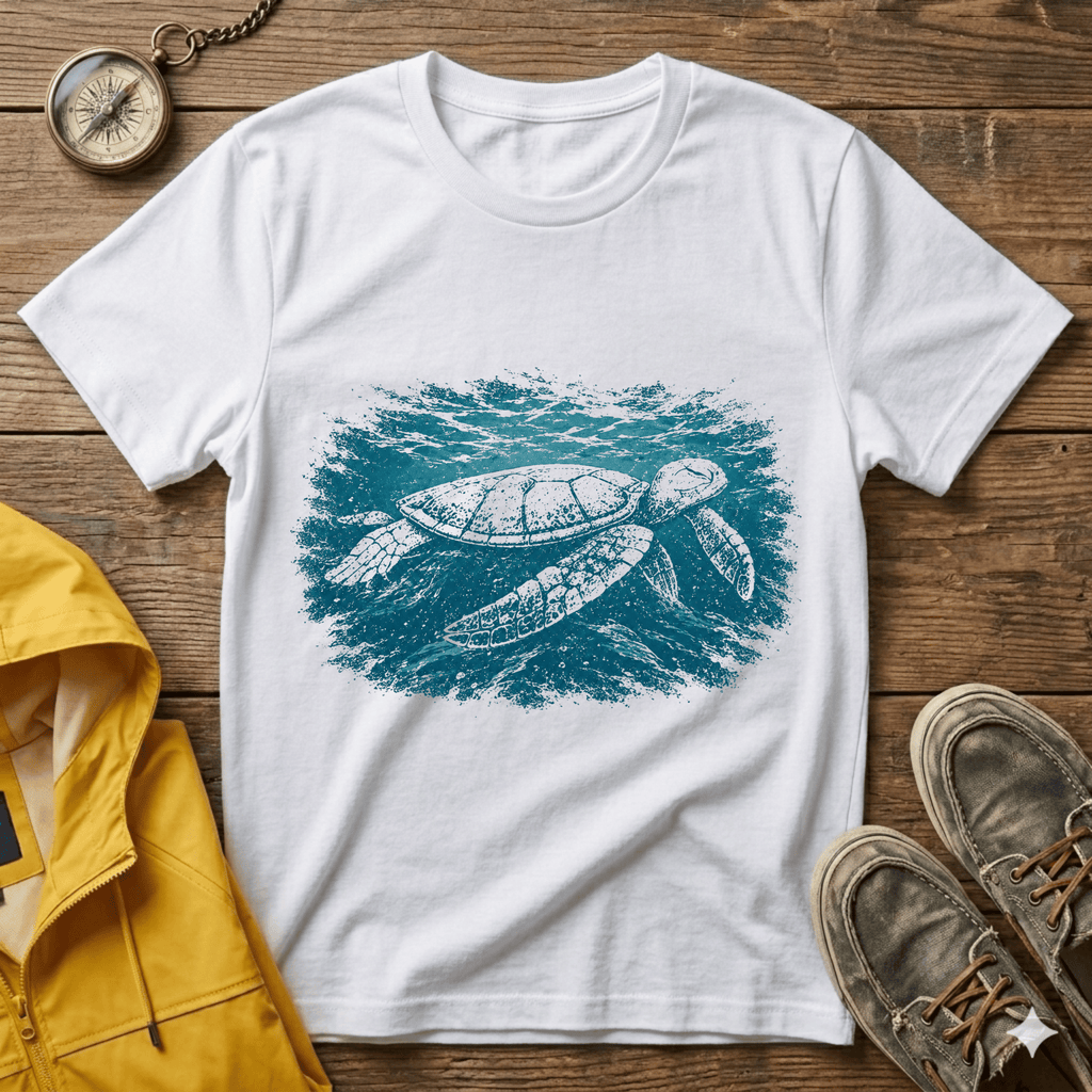 Sea Turtle Graphic T‑Shirt — Vintage Ocean Conservation Tee