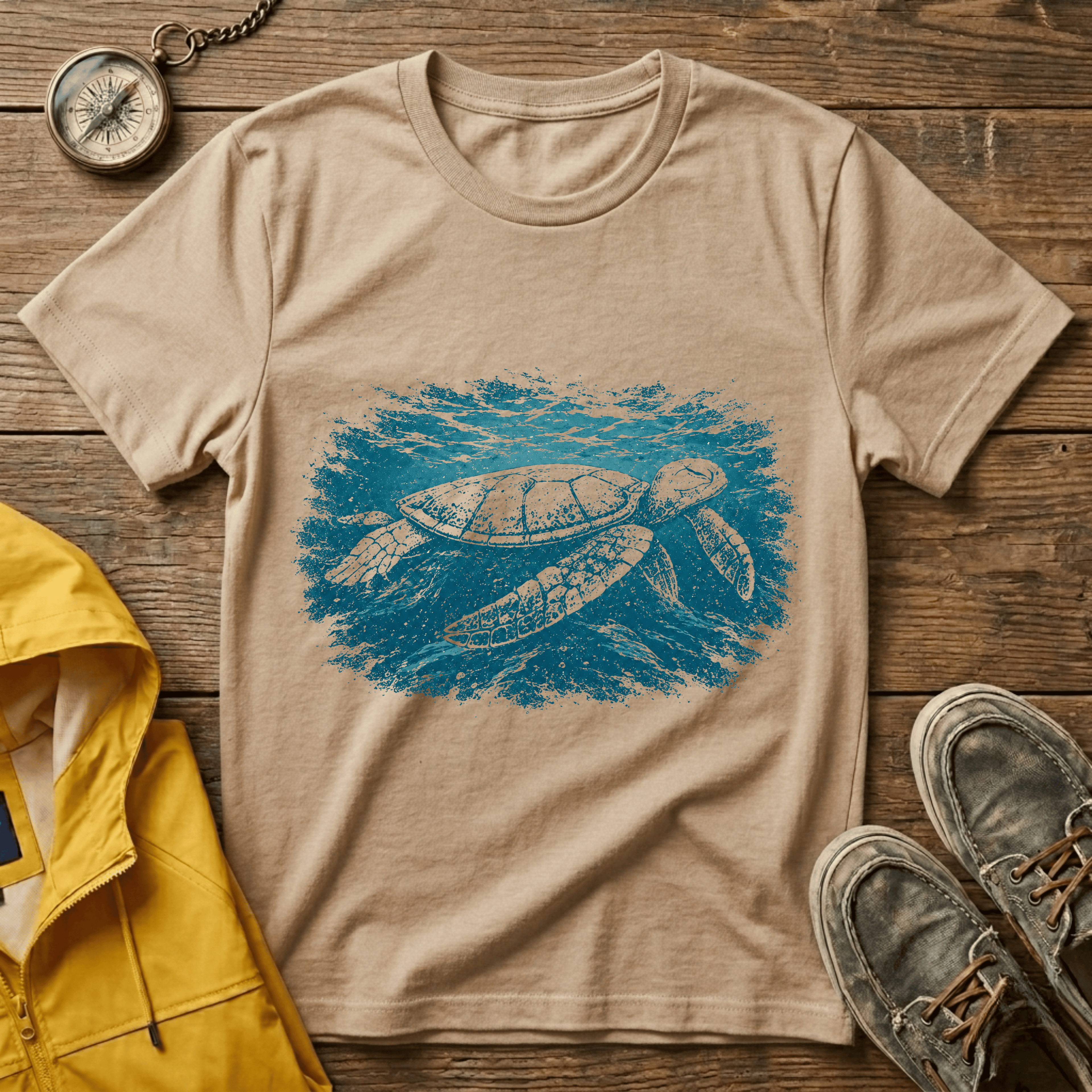 Sea Turtle Graphic T‑Shirt — Vintage Ocean Conservation Tee